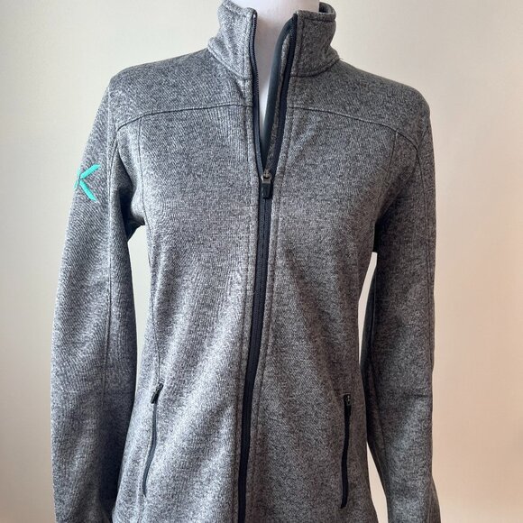 Eddie Bauer Fleece Jacket - Heather Gray - Size S - Perfect for Layering! - Picture 1 of 10